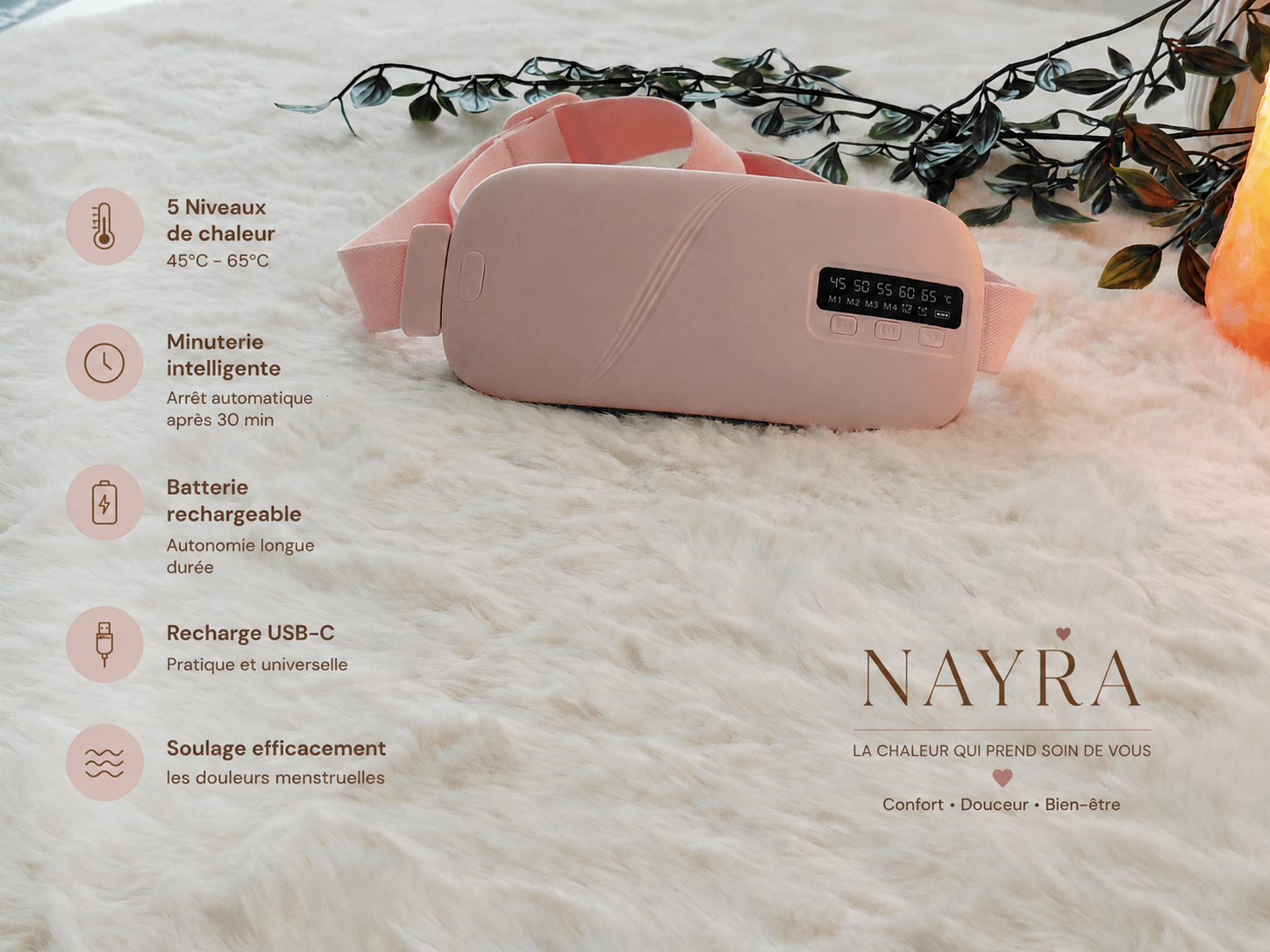 Ceinture chauffante menstruelle