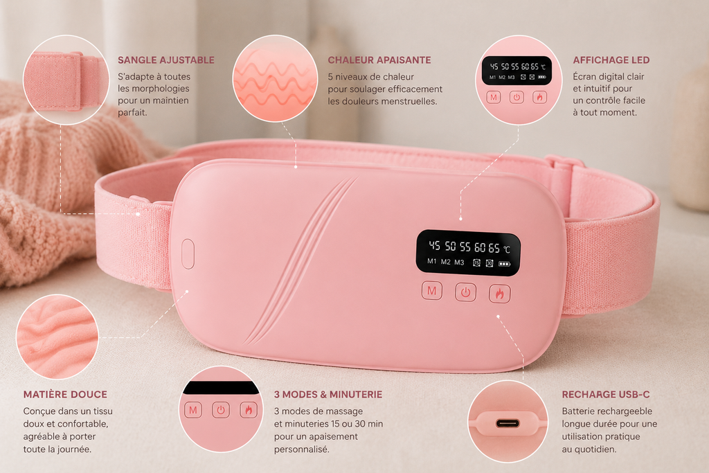 Ceinture chauffante menstruelle