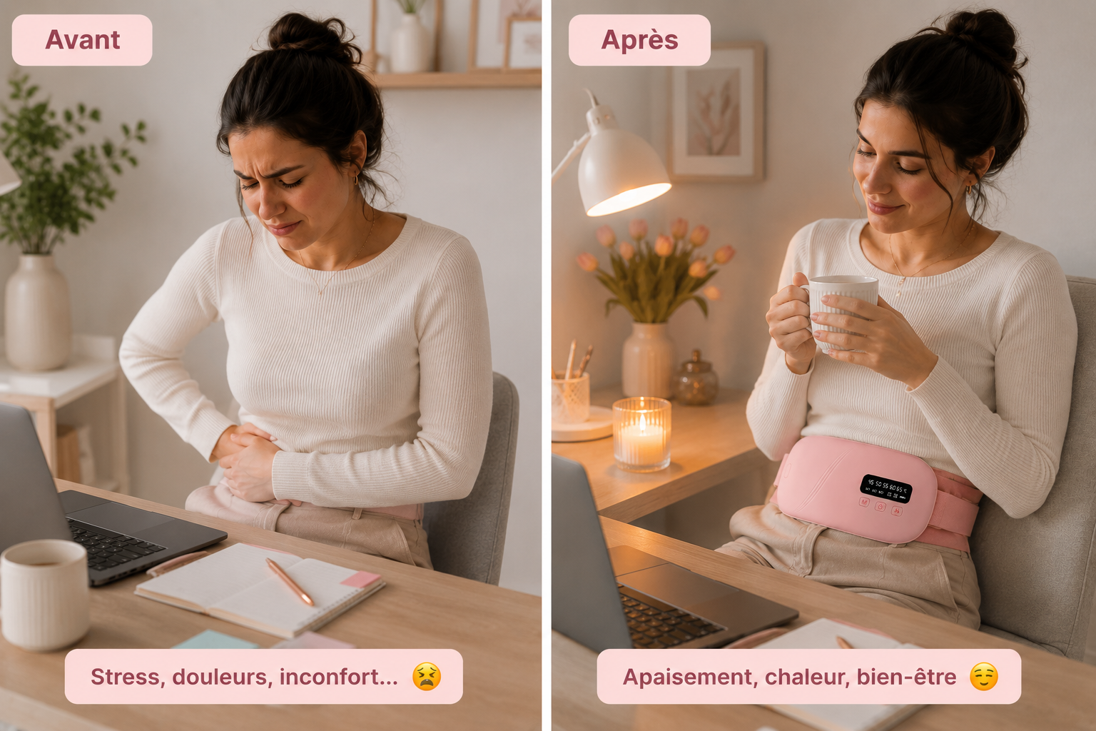 Ceinture chauffante menstruelle